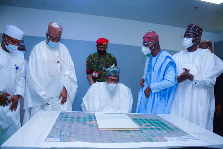 President  Buhari,  commissioned new Terminal Building at Murtala Muhammed International Airport,  Lagos.